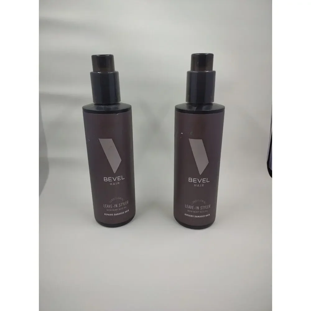 Bevel Hair 7 oz Conditioning Leave In Styler With Hemp Seed Oil NEW pack of 2